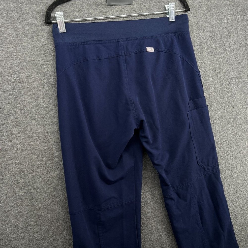 Figs Scrub Pants Womens Small Petite Blue High Waisted 2.0 Yoga Waistband - Picture 11 of 13